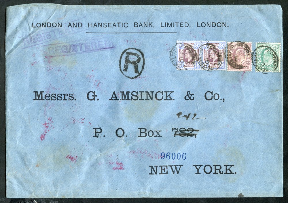 Stamp Auction postal history mail to or from overseas destinations