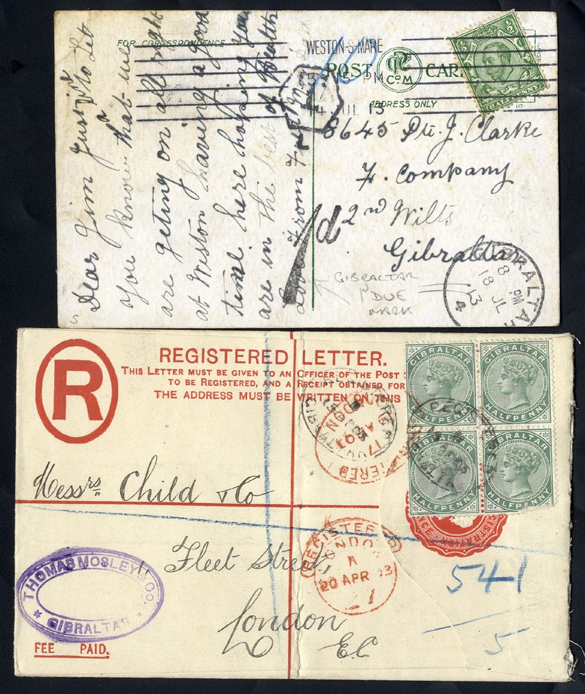 Lot 836 - Gibraltar - Corbitts Sale #152 Lot 836 - Gibraltar - Corbitts Sale #152