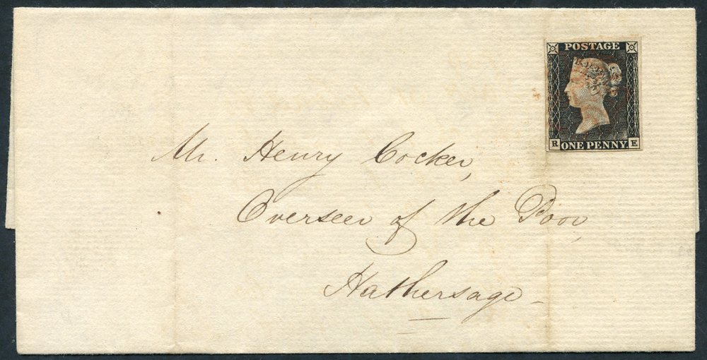 Lot 1813 - 1840 penny black  -  Corbitts Sale #152