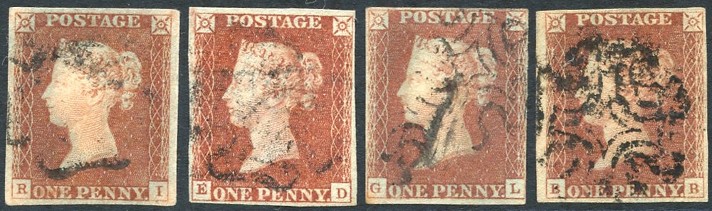 Lot 1901 - 1841 reds from black plates - Corbitts Sale #152 Lot 1901 - 1841 reds from black plates - Corbitts Sale #152
