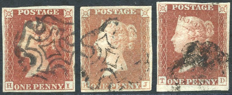 Lot 1903 - 1841 reds from black plates - Corbitts Sale #152 Lot 1903 - 1841 reds from black plates - Corbitts Sale #152