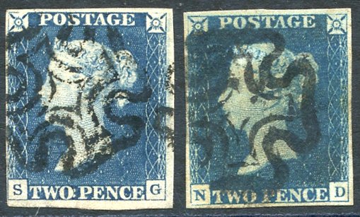 Lot 1916 - 1840 twopence blue - Corbitts Sale #152 Lot 1916 - 1840 twopence blue - Corbitts Sale #152