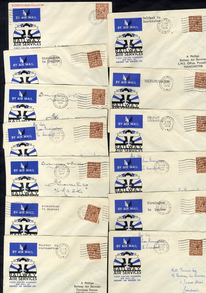 Lot 1692 - postal history airmails - internal first flight covers - Corbitts Sale #155 Lot 1692 - postal history airmails - internal first flight covers - Corbitts Sale #155