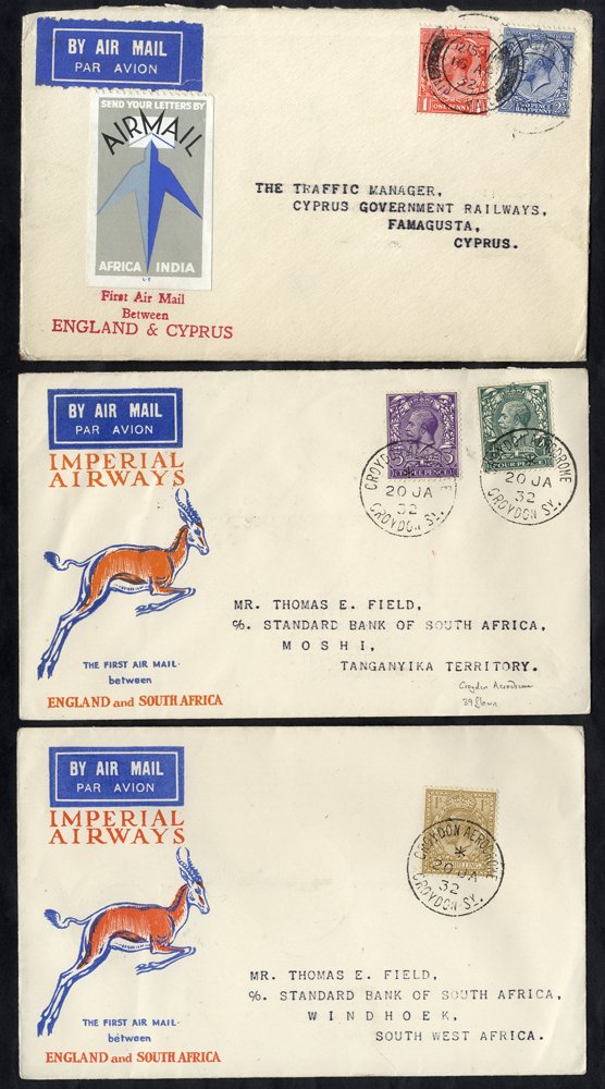 Lot 1699 - postal history airmails - external first flight covers - Corbitts Sale #155 Lot 1699 - postal history airmails - external first flight covers - Corbitts Sale #155