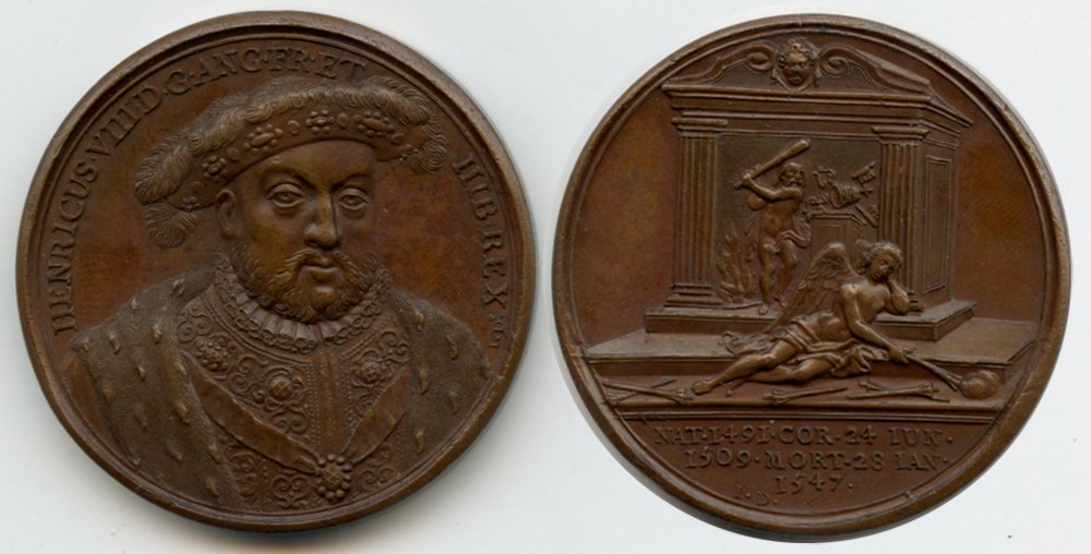Struck By The Medalist Jean Dassier In London Circa 1730. British Medal Of King Henry VIII