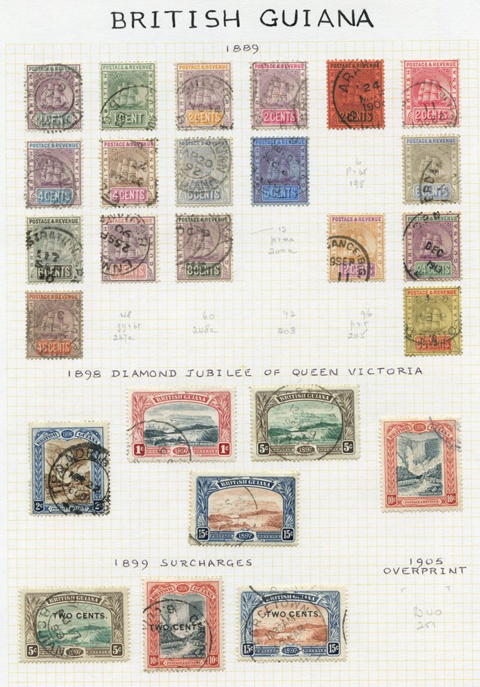 Stamp auctions by Corbitt Stamps. Stamp auction 157. British Guiana.