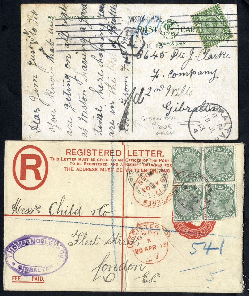 Lot 751 - World Stamps Gibraltar - Corbitts Sale #162 Lot 751 - World Stamps Gibraltar - Corbitts Sale #162