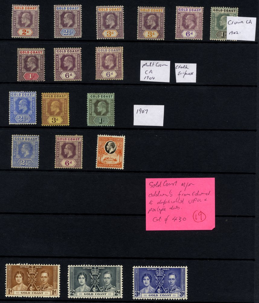 Lot 768 - World Stamps gold coast - Corbitts Sale #162 Lot 768 - World Stamps gold coast - Corbitts Sale #162