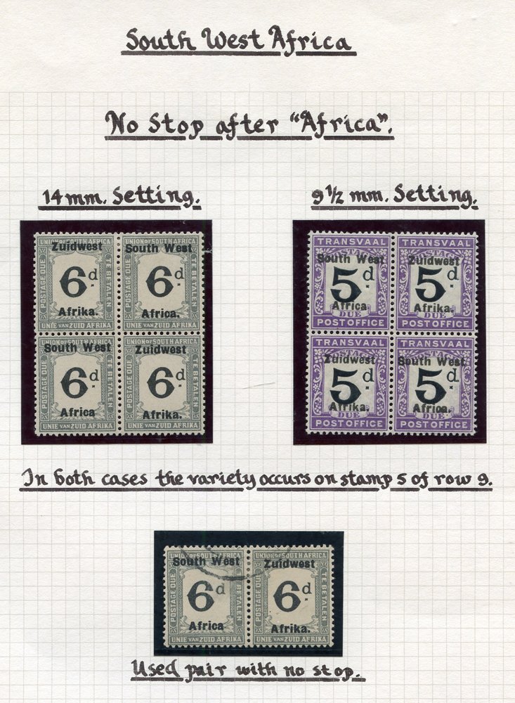 Lot 1151 - World Stamps south west africa -  Corbitts Sale #162