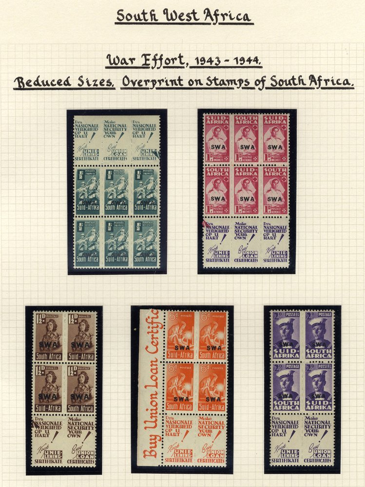 Lot 1152 - World Stamps south west africa -  Corbitts Sale #162