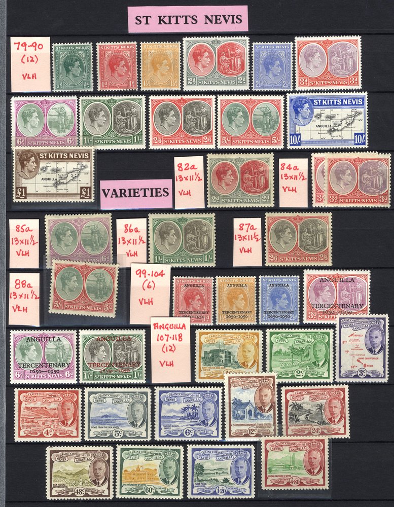 Lot 1170 - World Stamps st. kitts-nevis -  Corbitts Sale #162