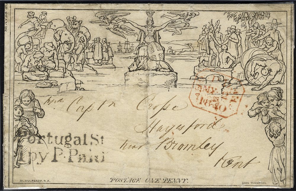 1840 penny Mulready 2nd May usage