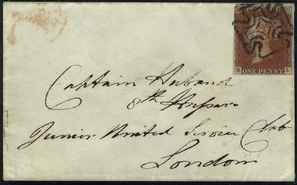 1843 cover to London with Dublin Maltese Cross