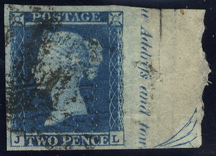 1841 2d Plate 4 marginal inscription