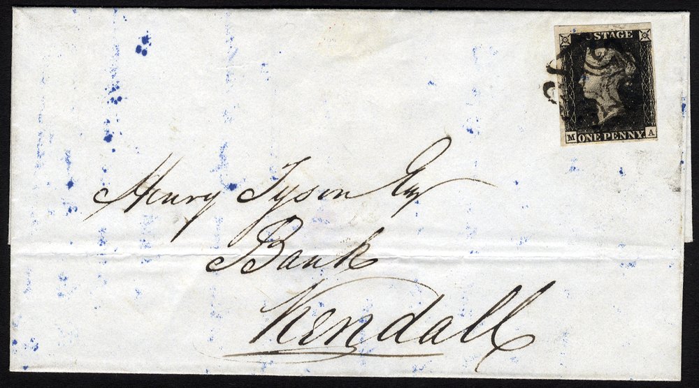 Penny black cover with Durham Maltese Cross