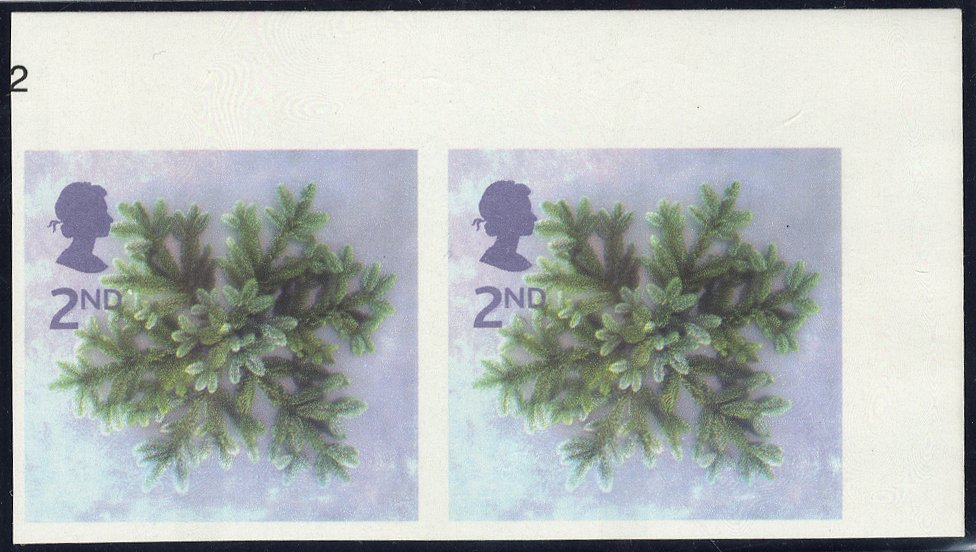2002 Christmas 2nd Blue Spruce Star pair SG2321b