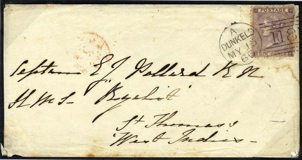 1864 envelope Dunkeld to St Thomas , West Indies