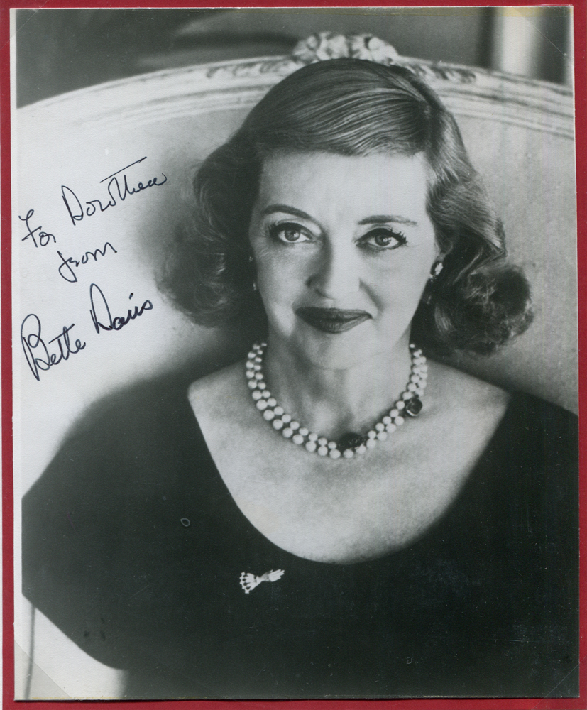 DAVIS, BETTE 1908-89 (American actress) black & white photograph dedicated & signed 'Bette Davis'