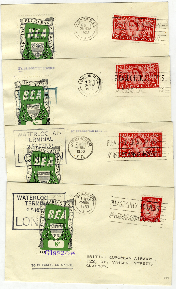 1953-56 B.E.A Airway Letter Service official covers x7
