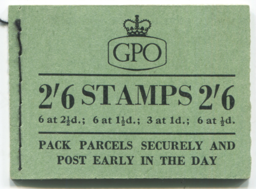 1955 Feb 2/6d Wilding booklet