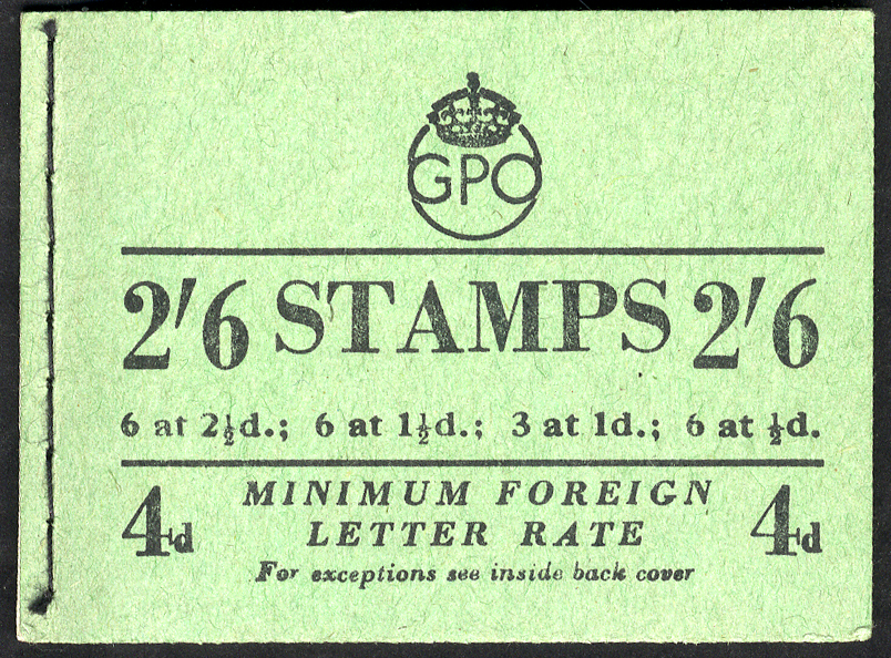 1952 (Nov) 2/6d booklet, SG.BD20(9)