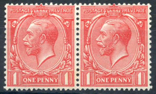 1912 1d bright scarlet, 'Q' for 'O' flaw, SG.357a.