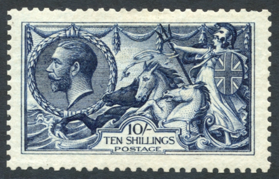 1913 Wterlow 10s indigo blue