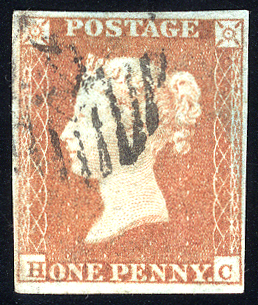 1841 1d red-brown - Plate 90 HC