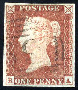 1841 1d red-brown - Plate 95 RA