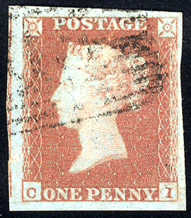 1841 1d red-brown - Plate 91 CI