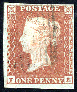 1841 1d red-brown - Plate 101 FE