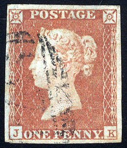 1841 1d red-brown - Plate 98 JK