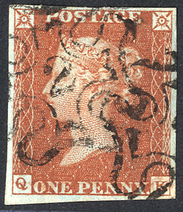1841 1d red-brown