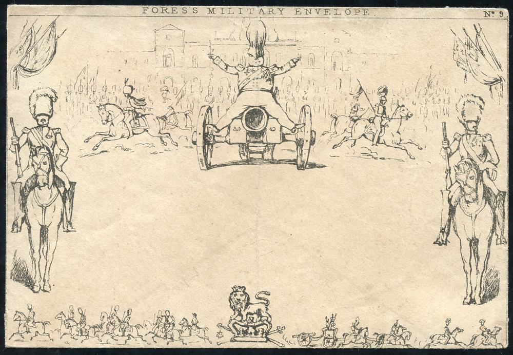 1840 'Fores's Military Envelope' No. 9, unused