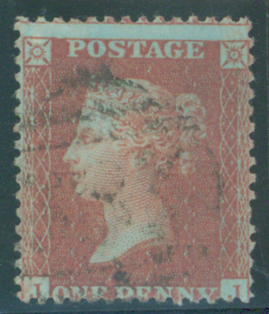 1855 1d red brown Die II, Alph III, Pate 23