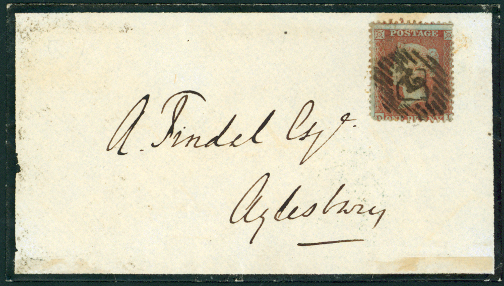 1855 mourning envelope from the House of Commons to Aylesbury