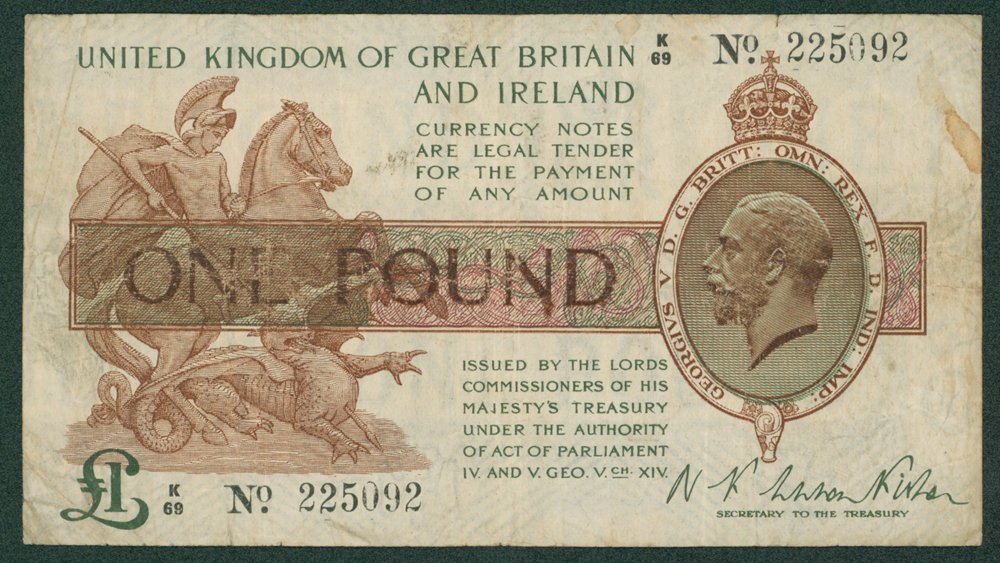 Stamp sales by Corbitts stamp dealers Banknotes, Great Britain