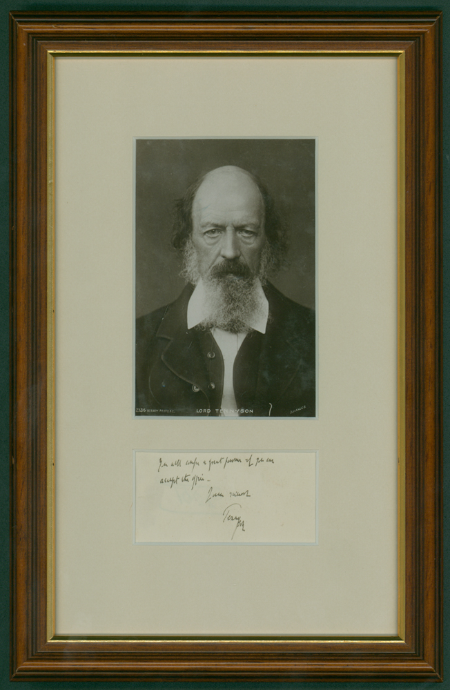 LORD TENNYSON, ALFRED 1809-1892 British Poet signed piece