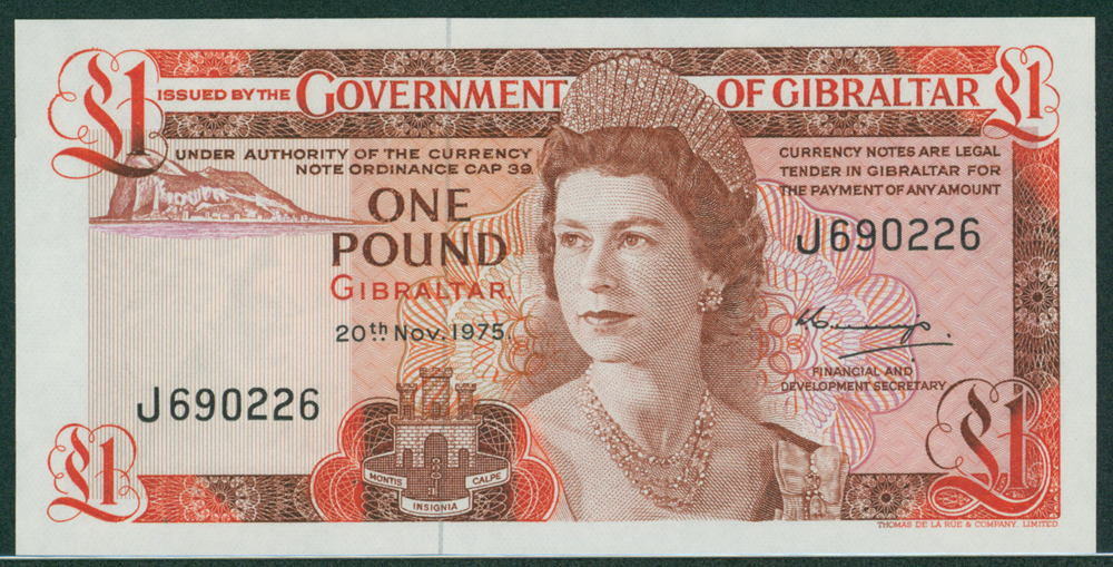 Gibraltar 1975 Nov 20th £1