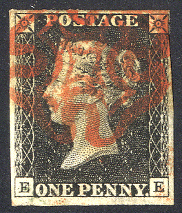 1840 1d black Plate 4 EE