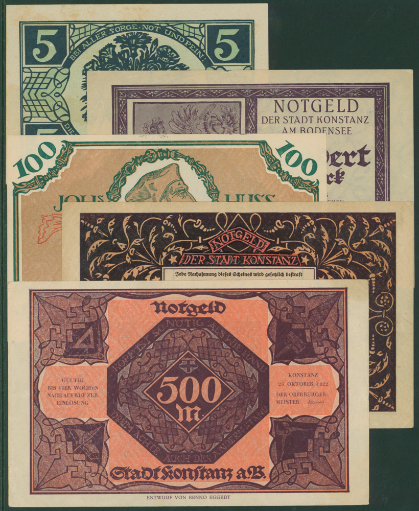 Germany - Notgeld 1922 Konstanz 5 - 500 Marks