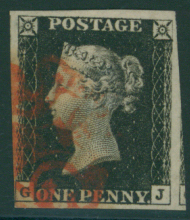 1840 1d black Plate 4 GJ