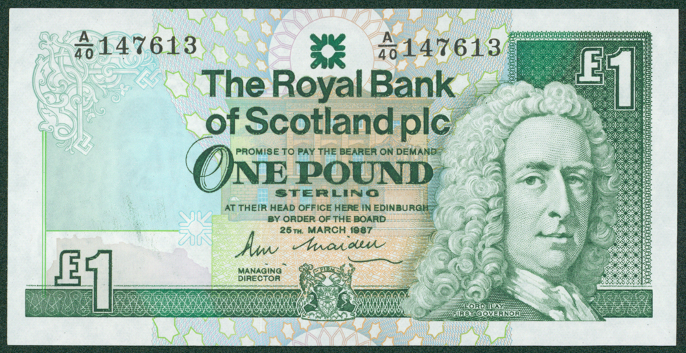 Royal Bank of Scotland 1987 £1