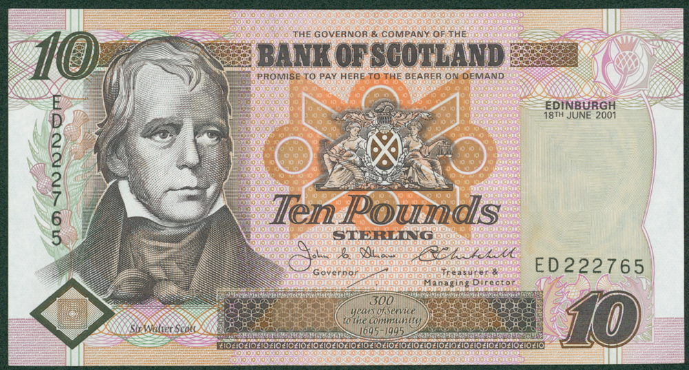 Bank of Scotland 2001 £10