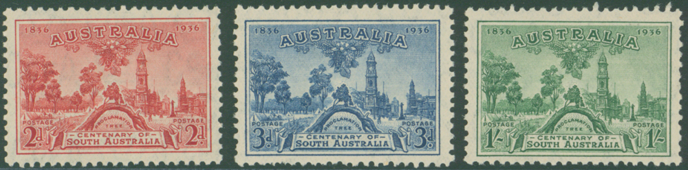 1936 Centen of South Australia set of 3