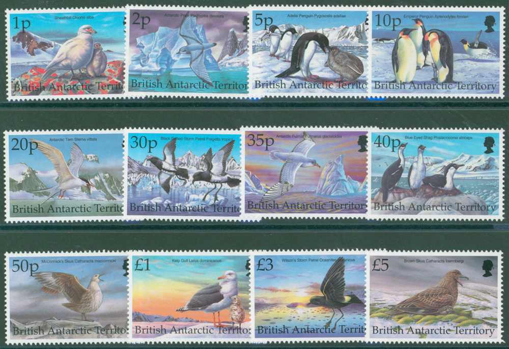 1998 Antarctic Birds pairs set of 12