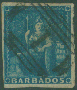 1855-58 white paper, no wmk imperf 1d