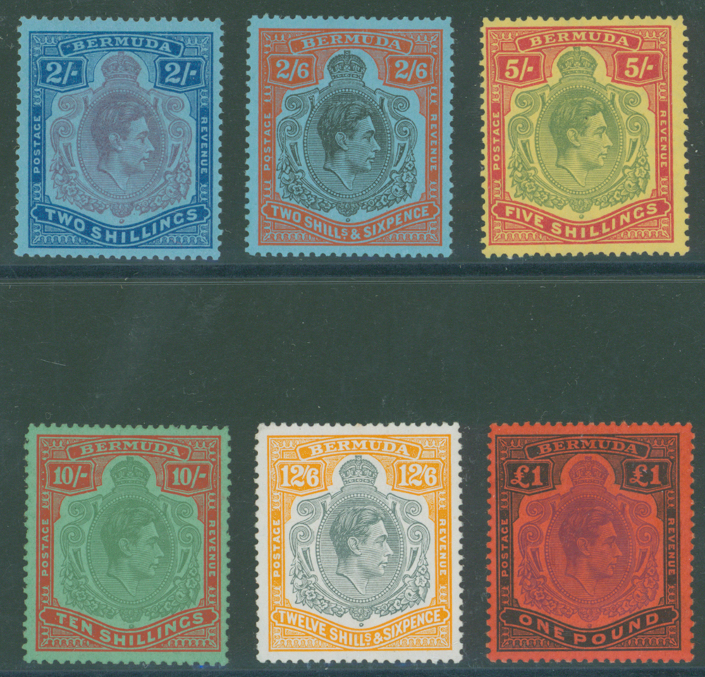 1938-53 perf 13 set of 6 to £1