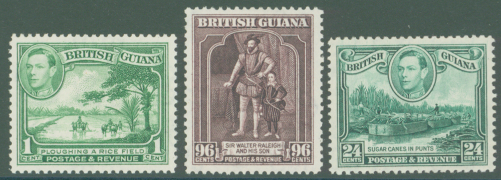 1938-52 perf 12&frac12;1c, 24c and 96c
