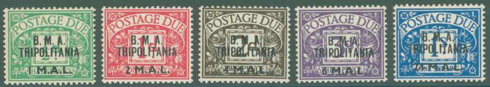 TRIPULITANIA 1948 Postage Due set